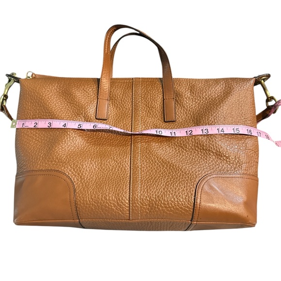 Coach Hadley Luxe Grain Leather Duffle Bag Brown Pebbled Leather - Picture 8 of 10